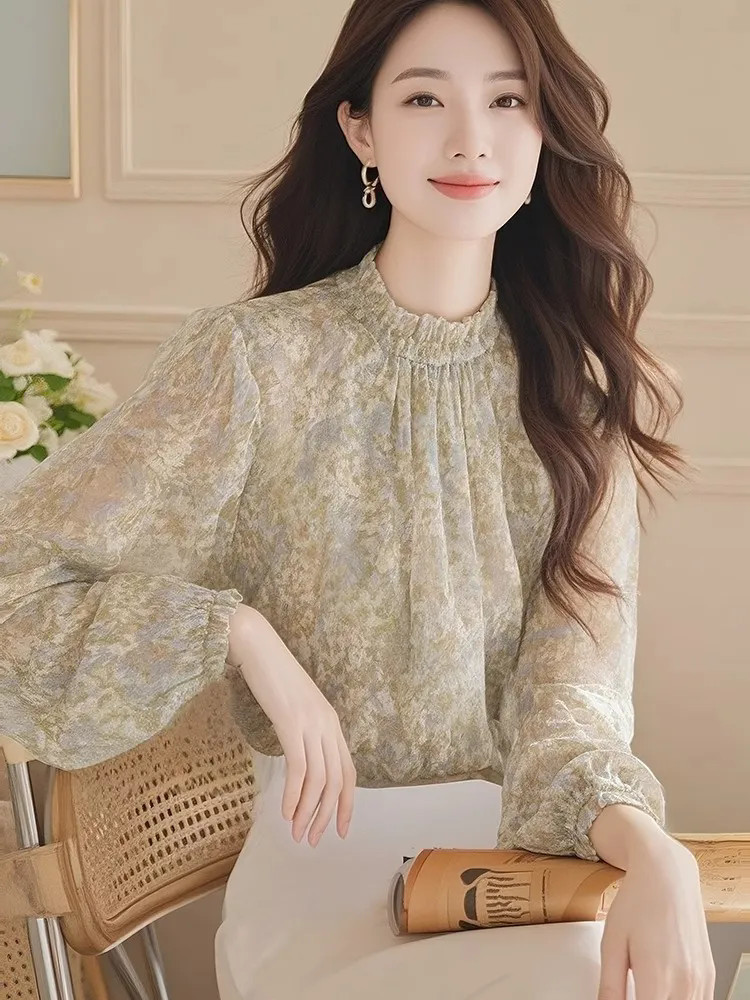 Women Formal Blouses For Evening Wear - Chemises à manches longues pour femmes,