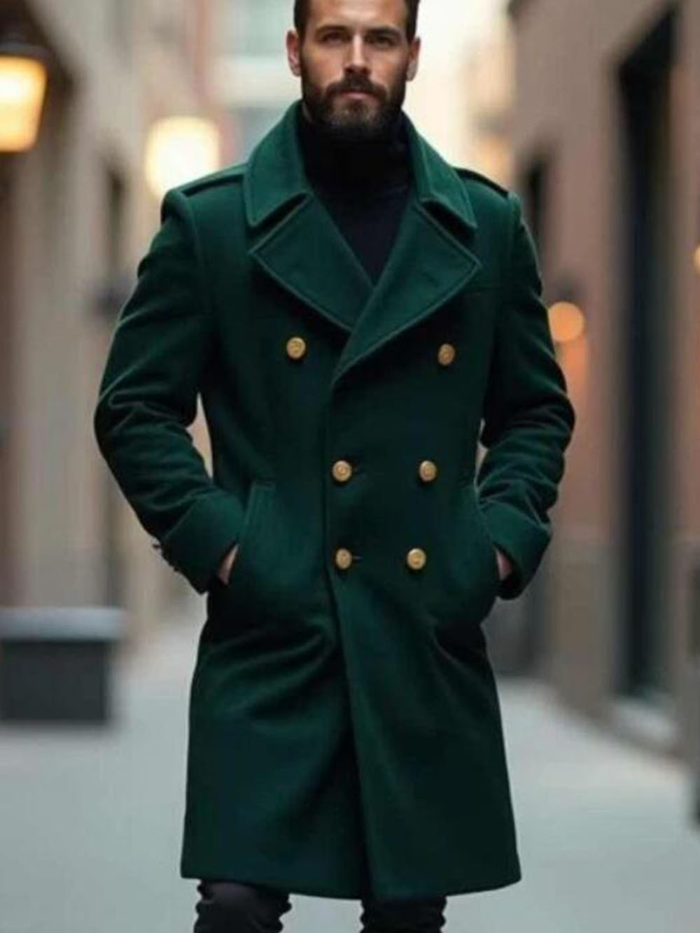 Trench Coat Formal - Manteau Trench Classique en Mélange de