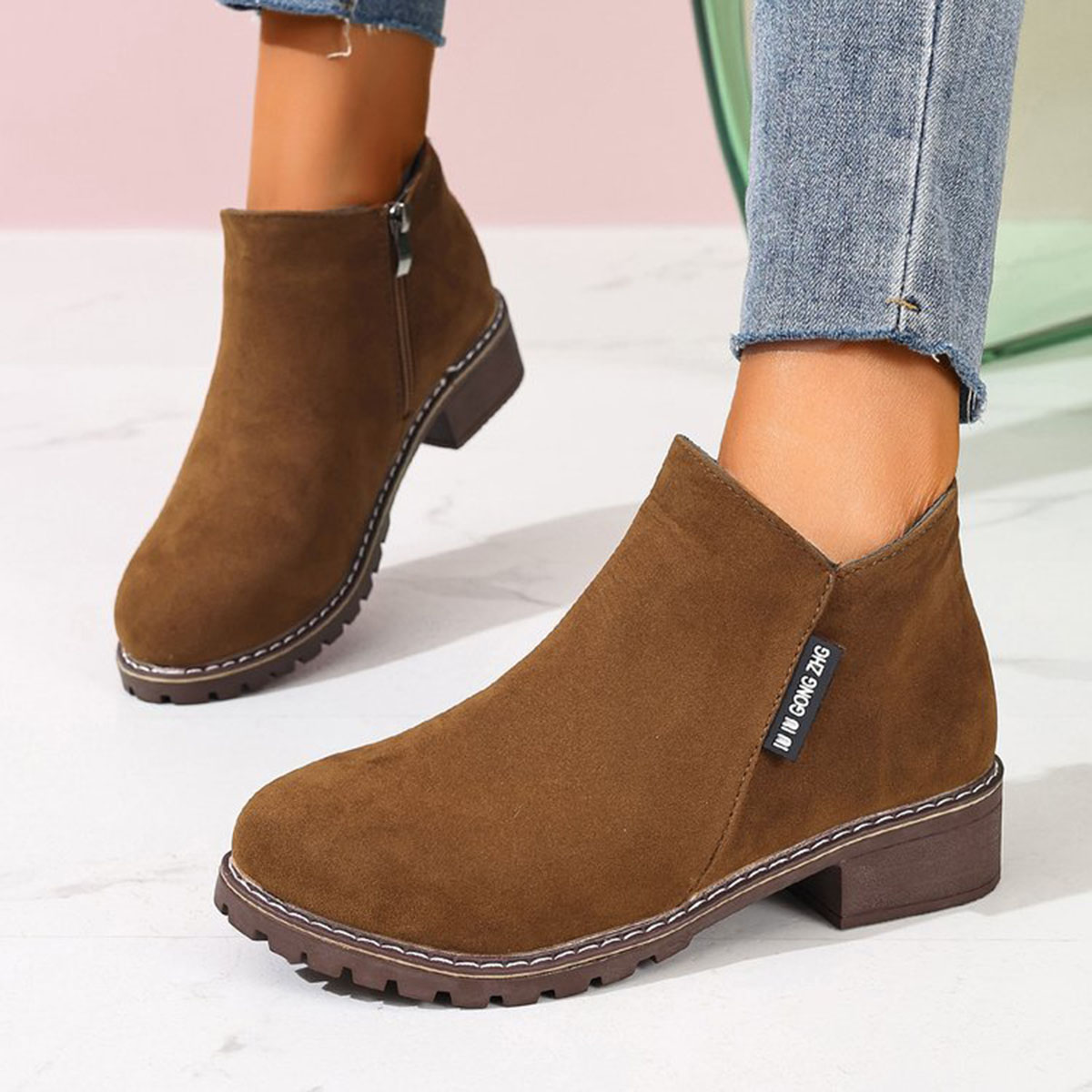 Women Formal Wear Heels - Bottines pour femmes, automne-hiver, fermeture éclair