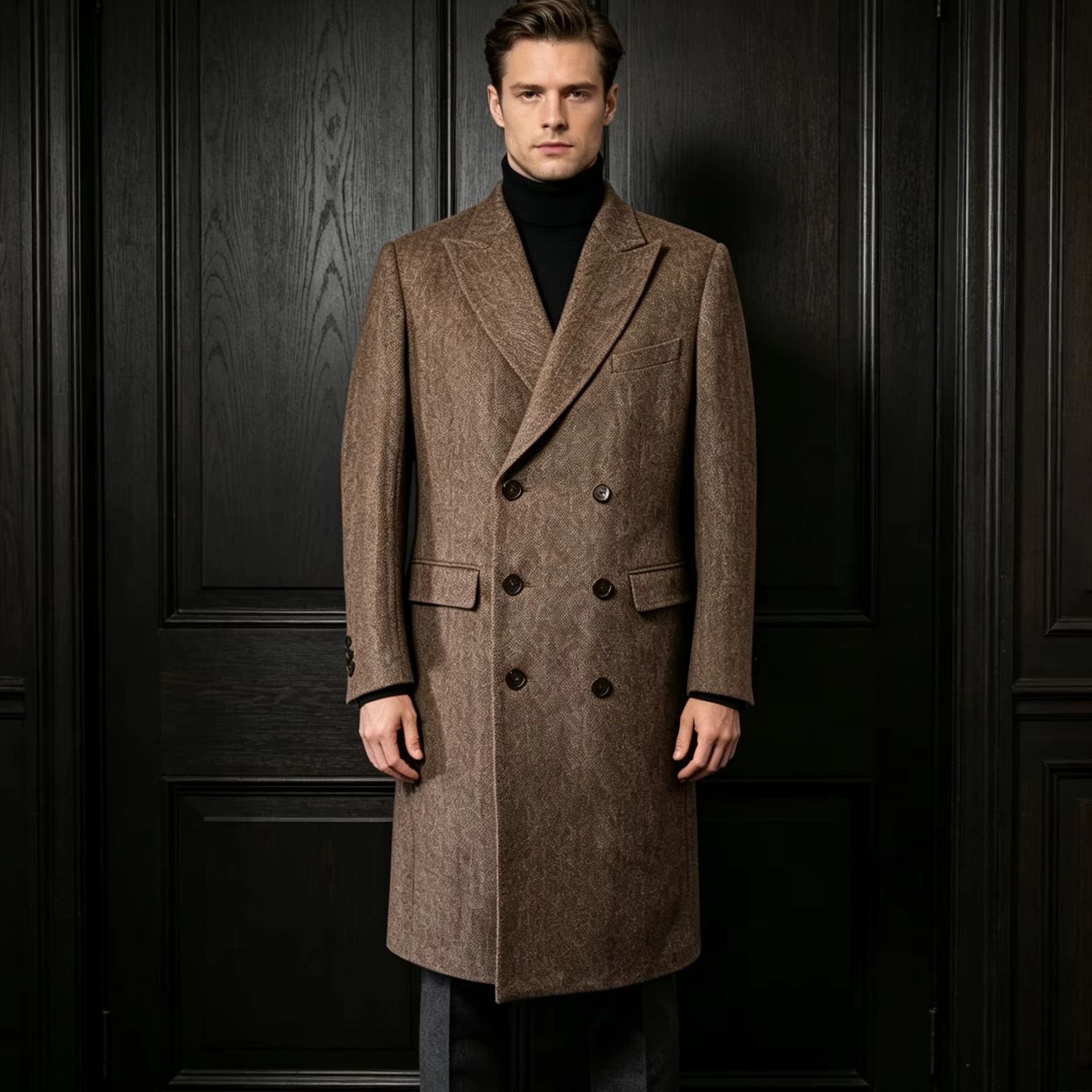 Trench Coat Formal - Manteau long pour homme 100% pure