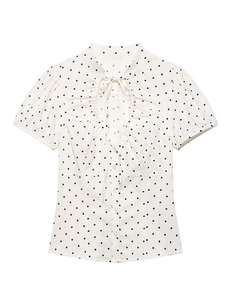 Women Formal Blouses For Evening Wear - Chemise blanche vintage rétro pour femmes