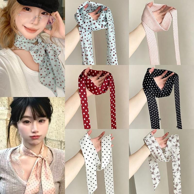 Scarf Silk Neck - Écharpe en soie à pois et
