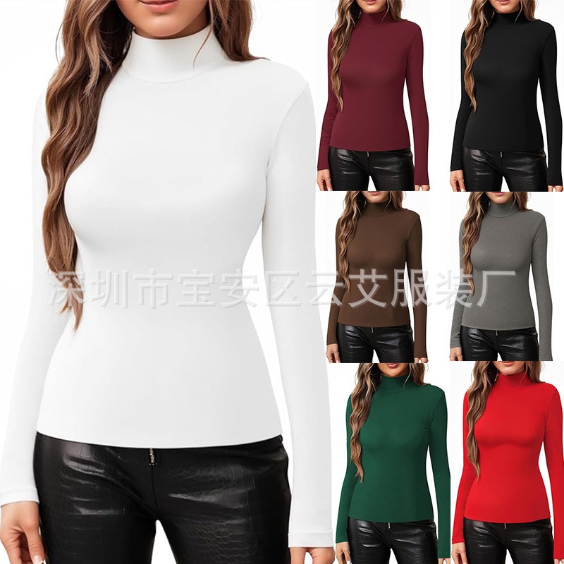 Turtleneck Bodysuit Office - T-shirt en maille à col roulé