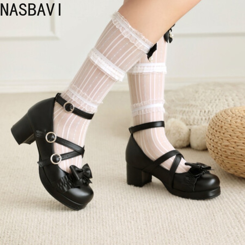 Women Formal Office Wear Tops - NASBAVI femmes Lolitas Mary Janes chaussures
