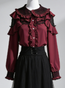 Women Formal Blouses For Evening Wear - Chemisier Kawaii Harajuku JK pour femme,