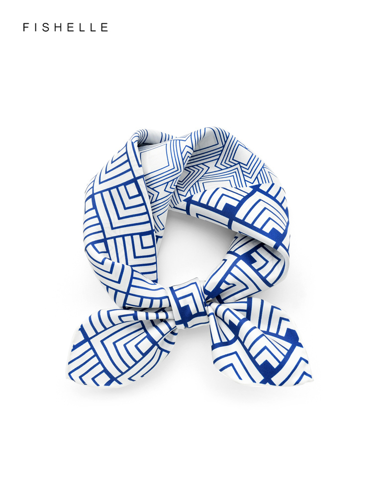 Scarf Silk Neck - Foulard en soie naturelle pour femmes,