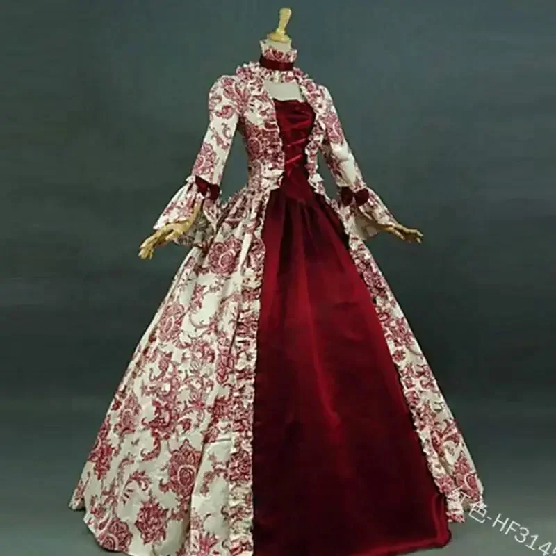Victorian Women'S Formal Wear - Robe gothique en dentelle florale pour