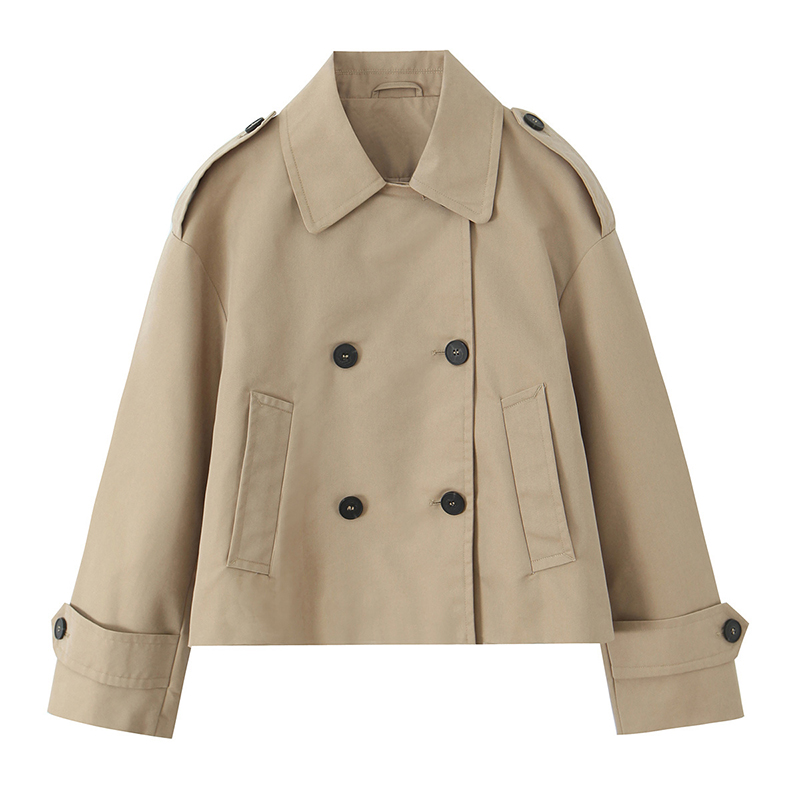 Trench Coat Formal - Willshela femmes mode kaki Double boutonnage