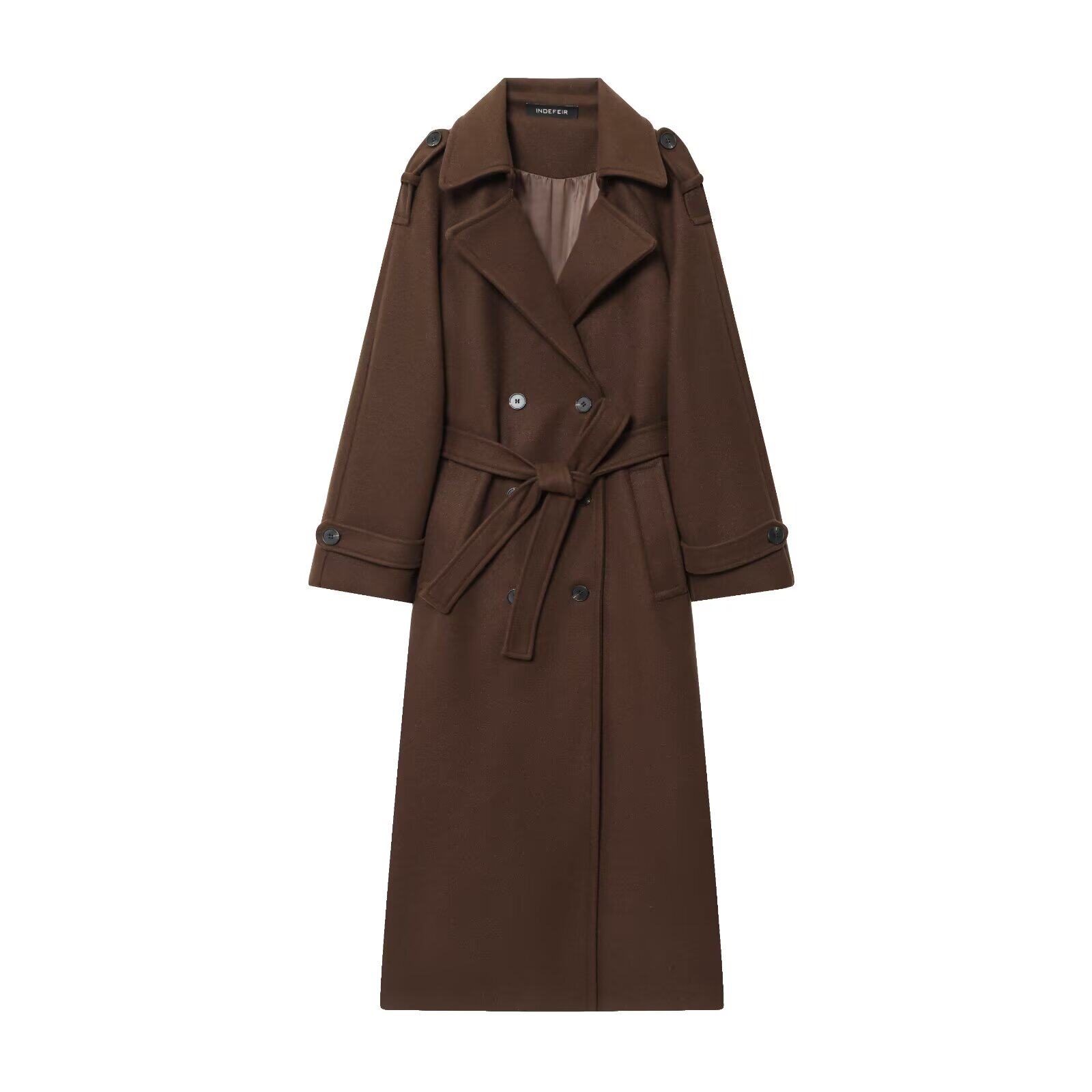 Manteau Trench Noir Double Bou - Trench Coat Formal avis et prix