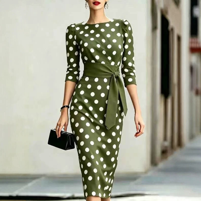 Robe midi élégante pour femme, - Women Formal Office Wear Tops avis et prix