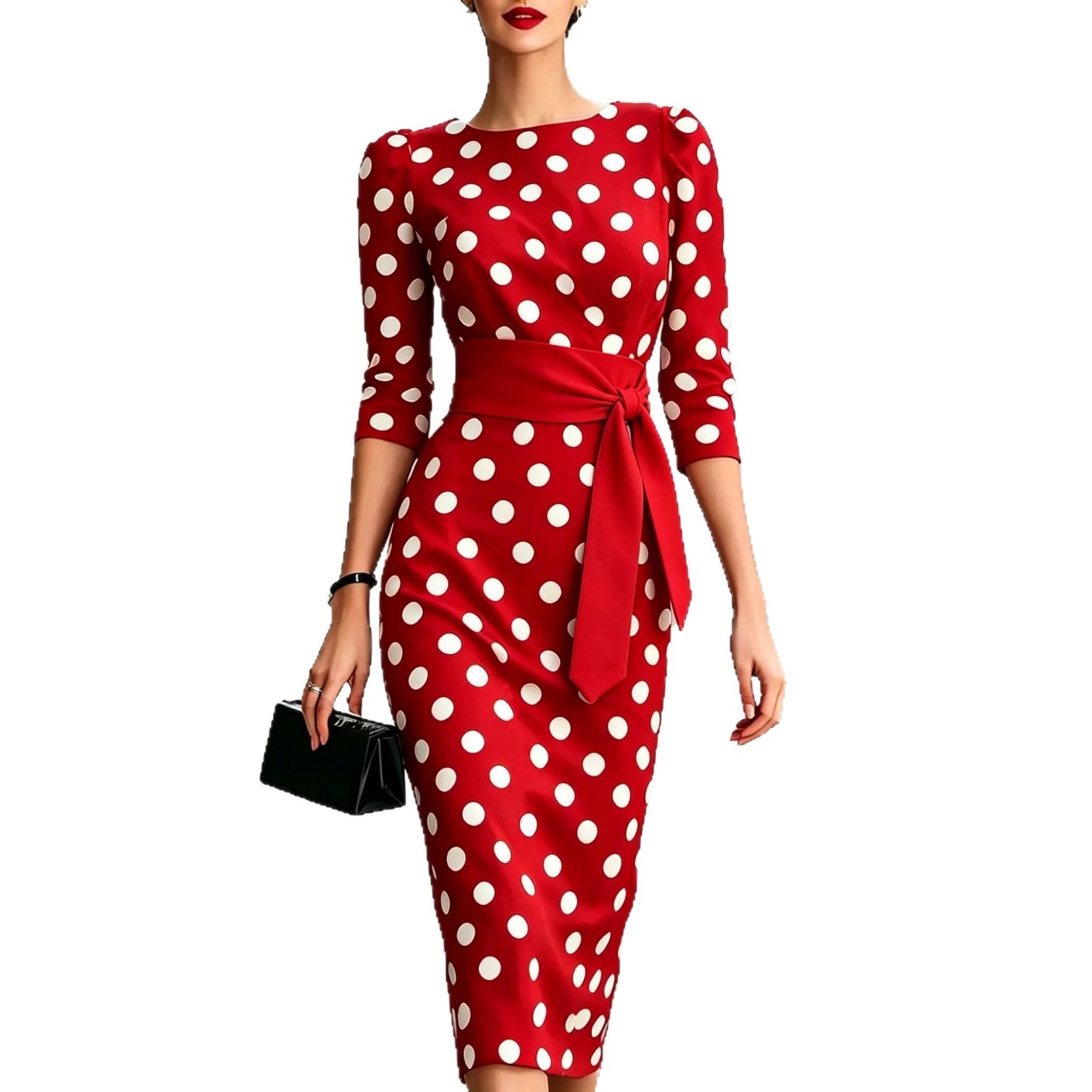 Robe midi élégante pour femme, - Women Formal Office Wear Tops avis et prix