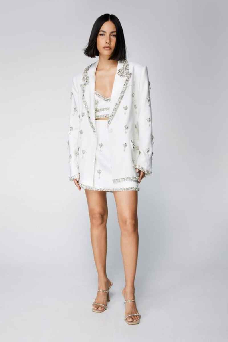 Ensemble Blazer scintillant po - Women Formal Wear With Tie avis et prix