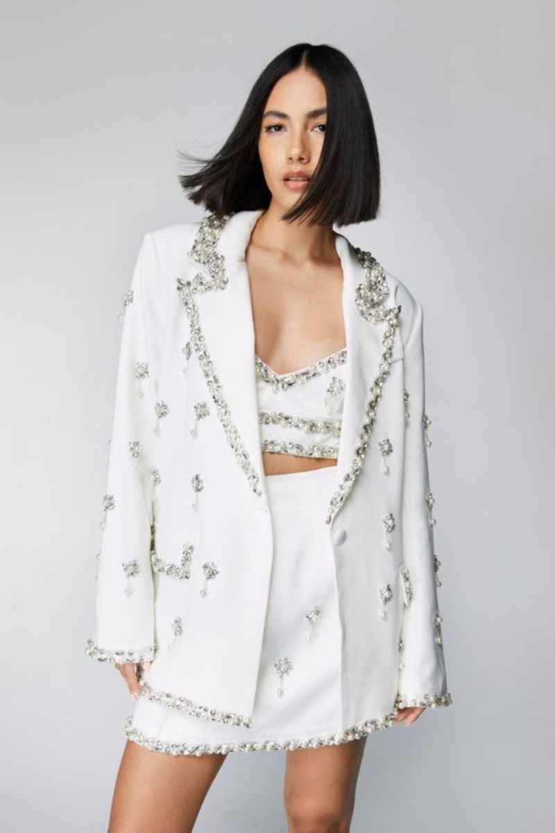 Ensemble Blazer scintillant po - Women Formal Wear With Tie avis et prix