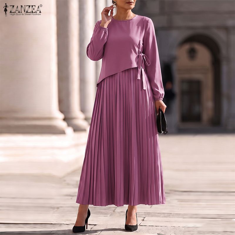 ZANZEA Robe longue plissée élé - Women Formal Office Wear Tops avis et prix