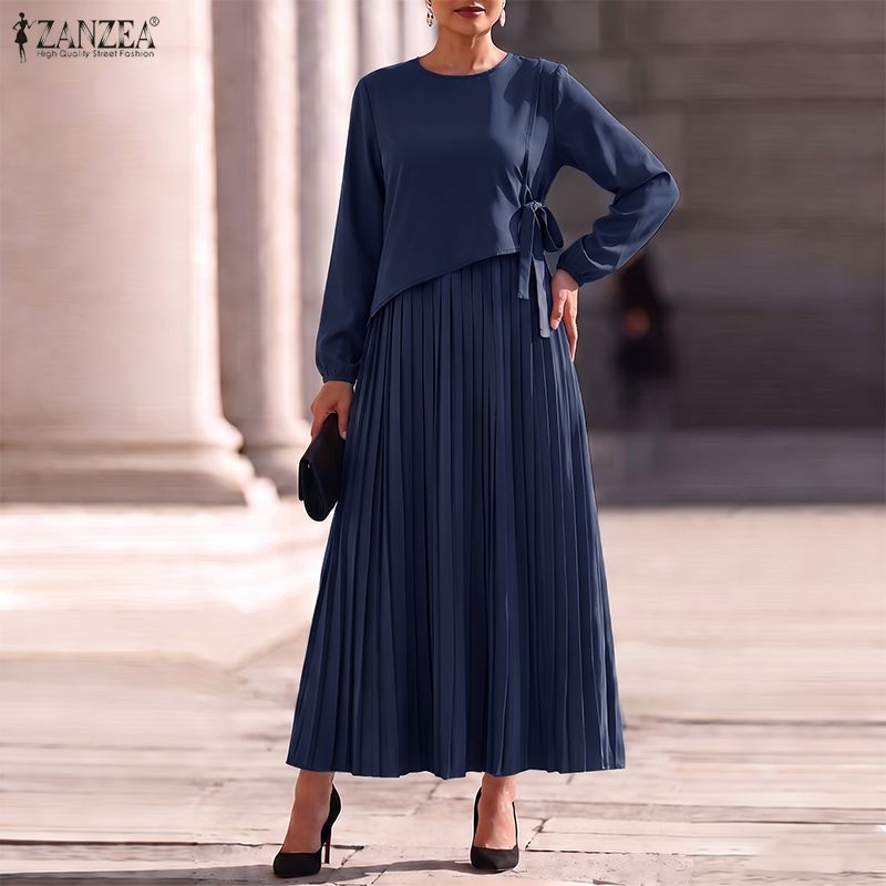 ZANZEA Robe longue plissée élé - Women Formal Office Wear Tops avis et prix