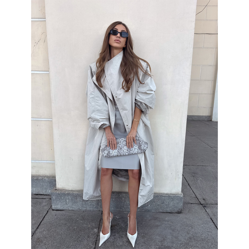 Manteau long oversize blanc ca - Trench Coat Formal avis et prix