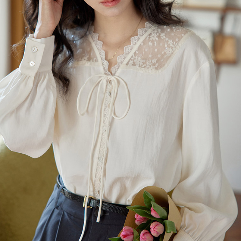 Chemises à manches longues en  - Women Formal Blouses For Evening Wear avis et prix
