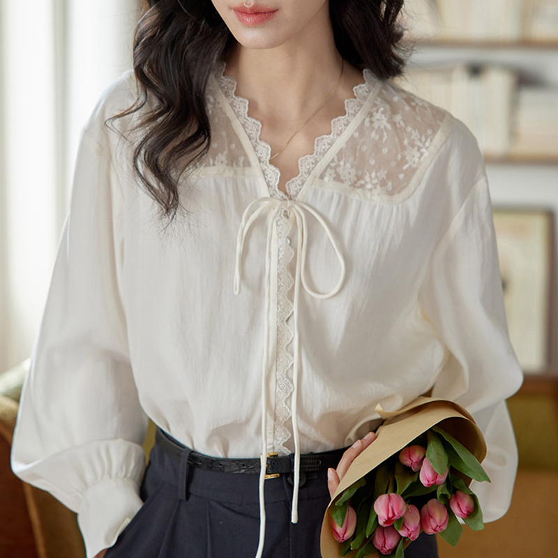 Chemises à manches longues en  - Women Formal Blouses For Evening Wear avis et prix
