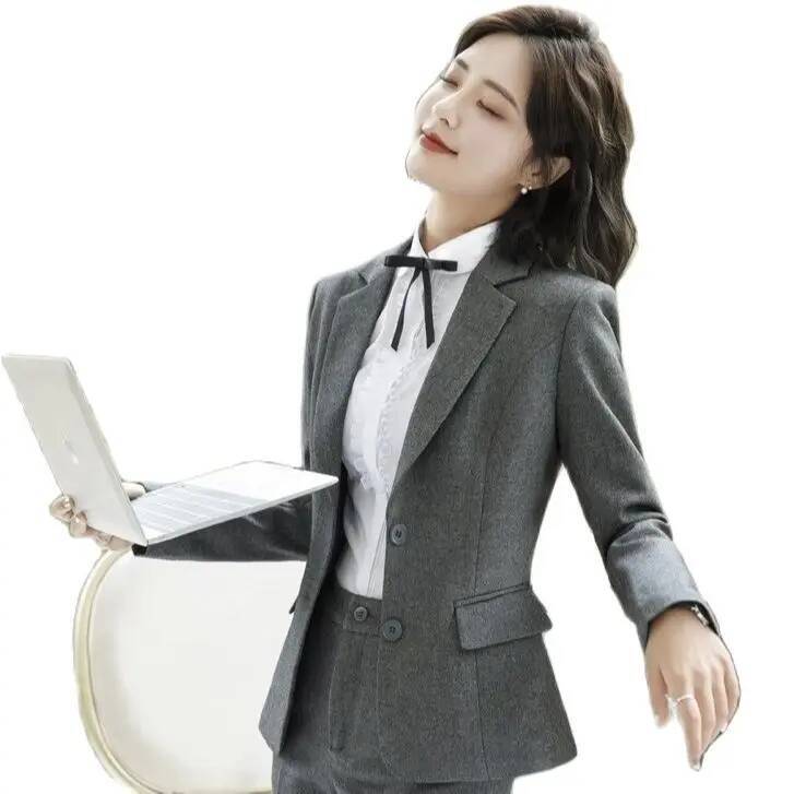 Nouveauté gris formel Blazers  - Women Formal Office Wear Tops avis et prix