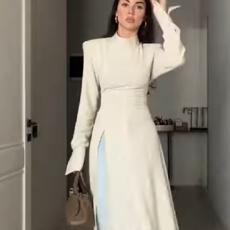 Robe longue élégante pour femm - Women Formal Office Wear Tops avis et prix