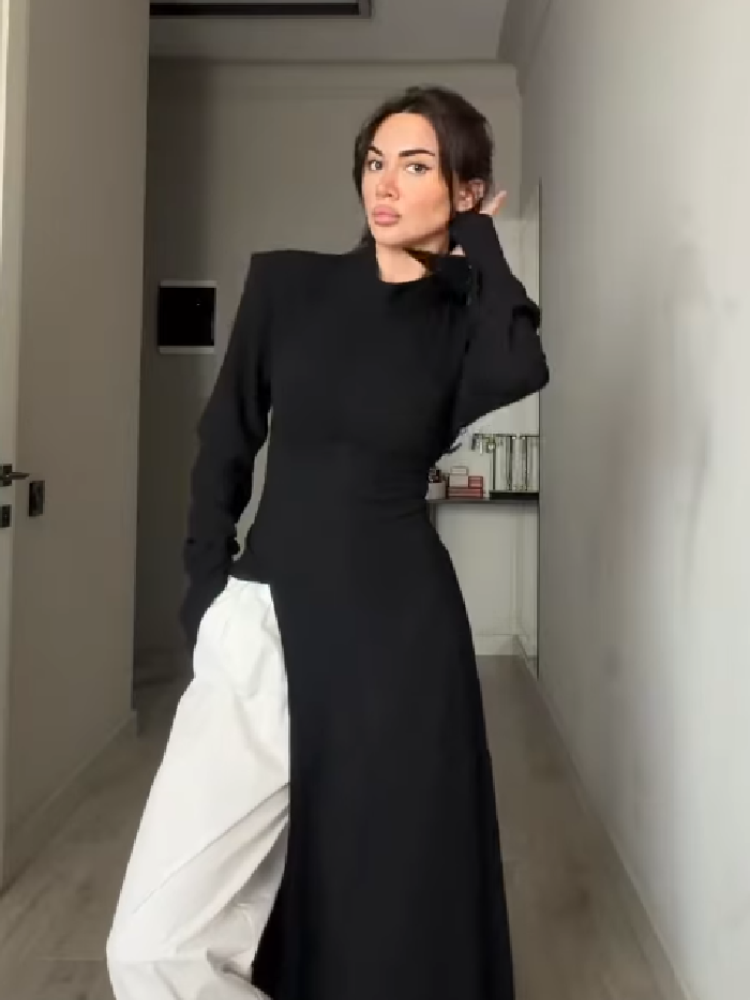 Robe longue élégante pour femm - Women Formal Office Wear Tops avis et prix