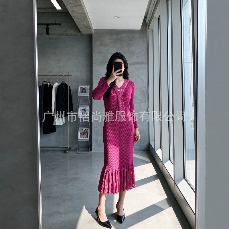 Robe élégante plissée Miyake,  - Women Formal Office Wear Tops avis et prix