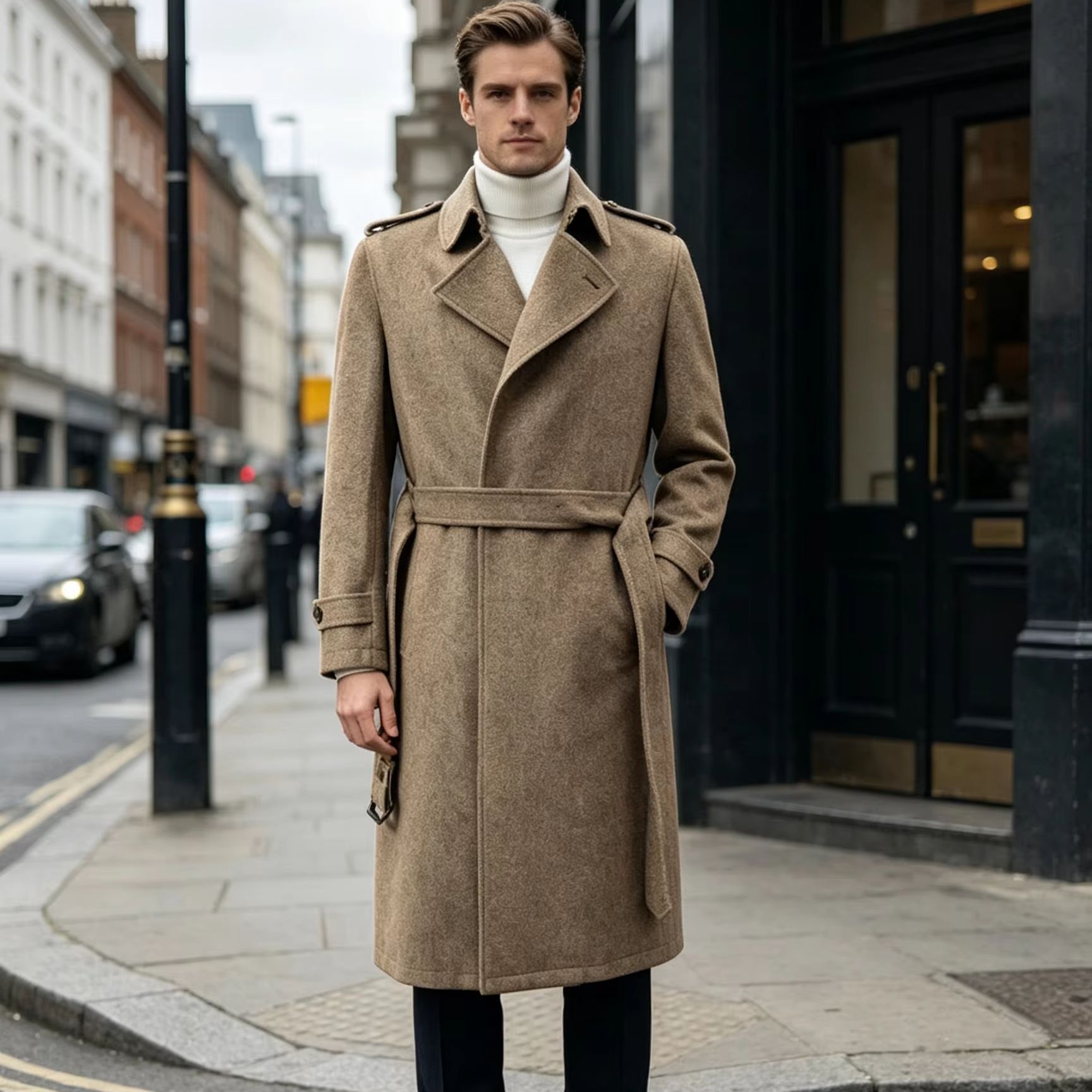 Manteau long pour homme 100% p - Trench Coat Formal avis et prix