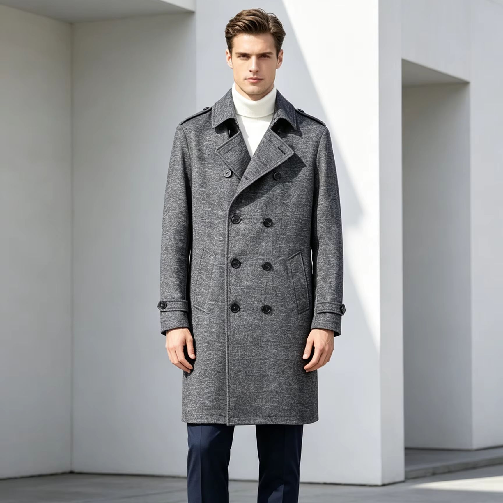 Manteau long pour homme 100% p - Trench Coat Formal avis et prix
