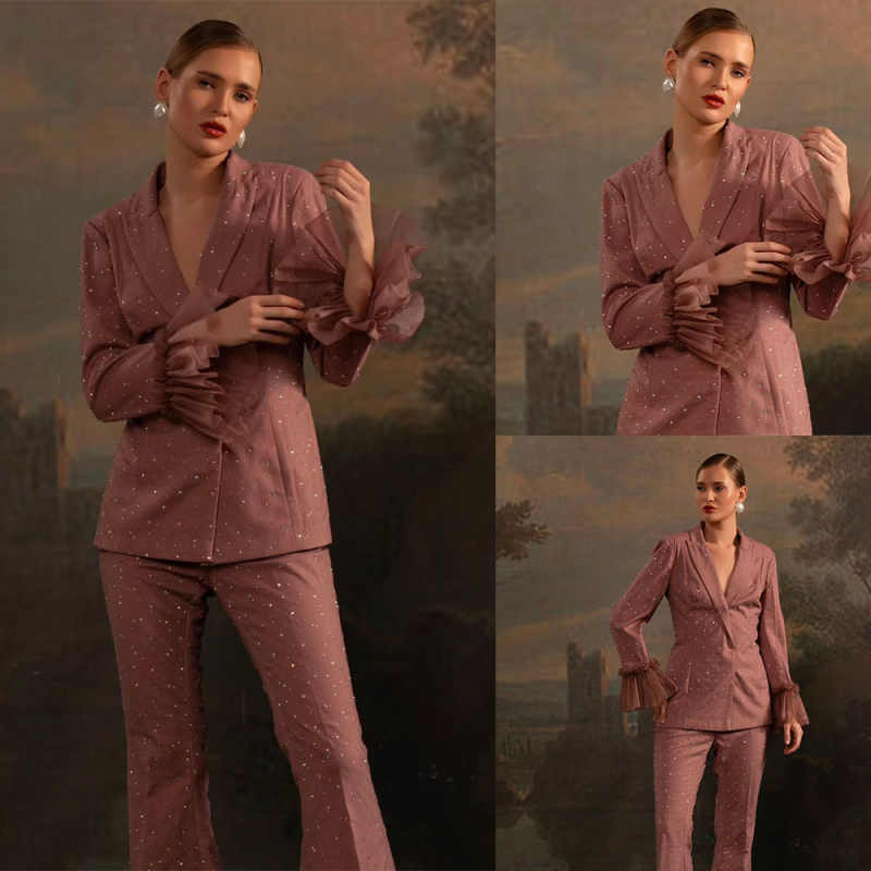 Ensemble Blazer en perles pour - Women Formal Wear With Tie avis et prix