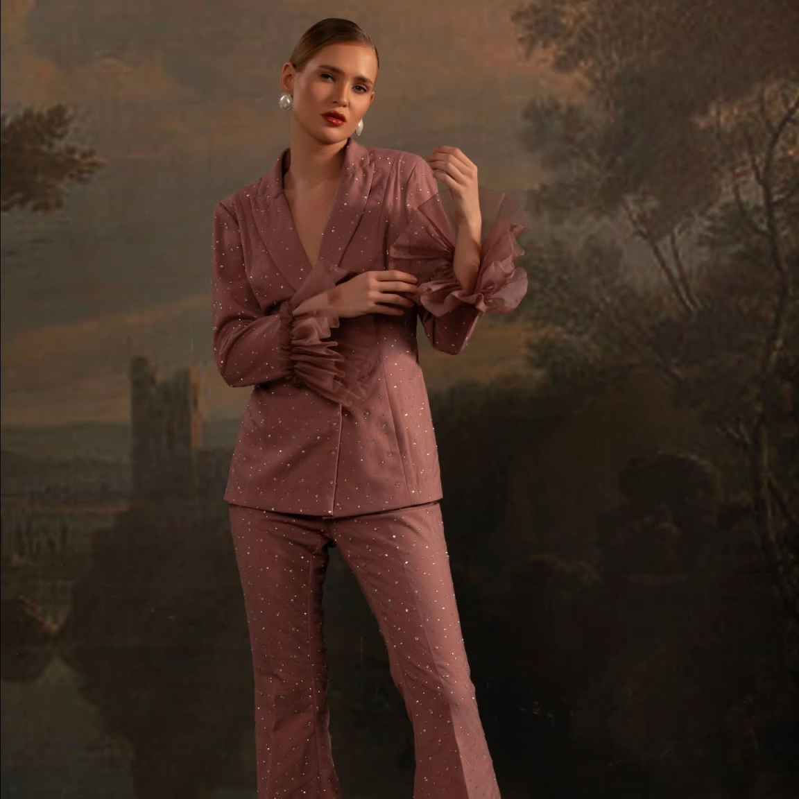 Ensemble Blazer en perles pour - Women Formal Wear With Tie avis et prix