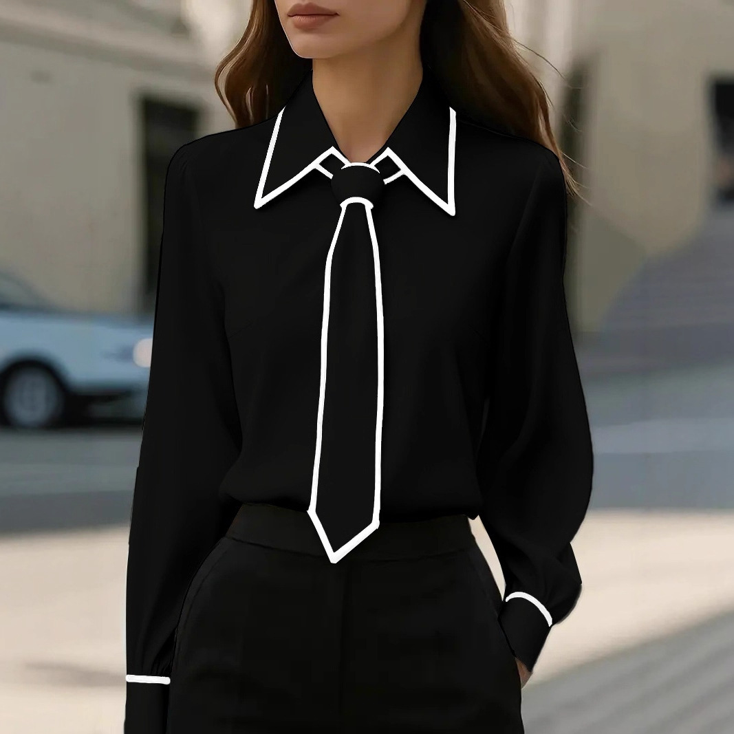 Chemise à manches longues pour - Women Formal Wear With Tie avis et prix