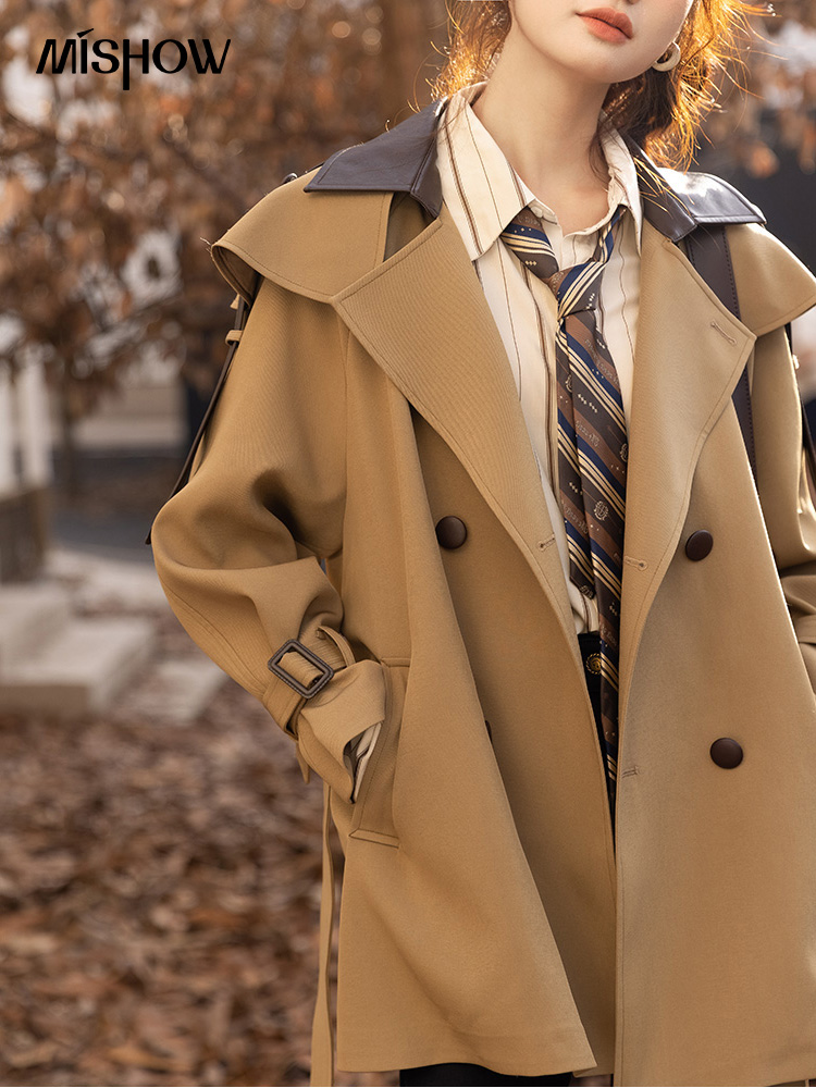 MISHOW-Veste mi-longue patchwo - Trench Coat Formal avis et prix
