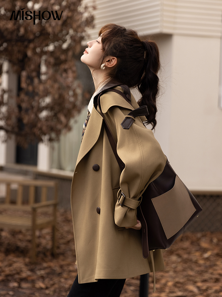 MISHOW-Veste mi-longue patchwo - Trench Coat Formal avis et prix