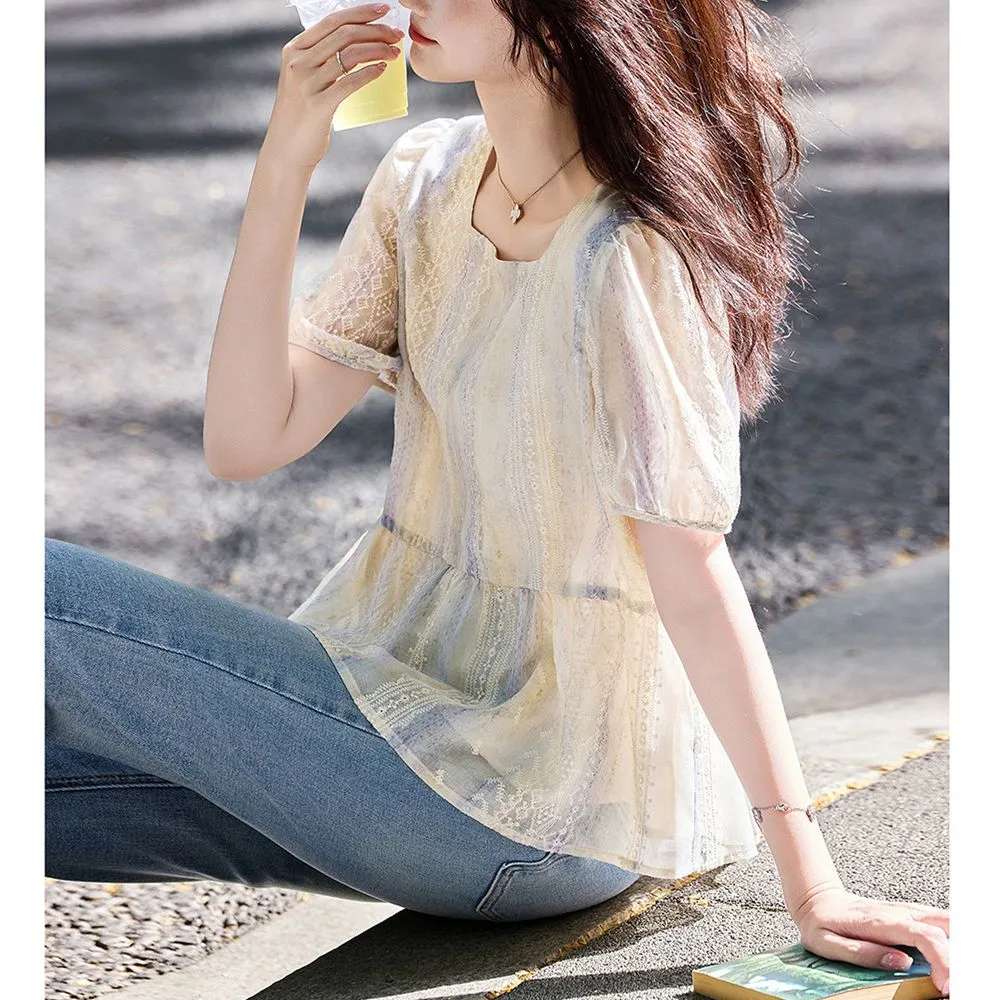 Chemisier ample à manches bouf - Women Formal Blouses For Evening Wear avis et prix
