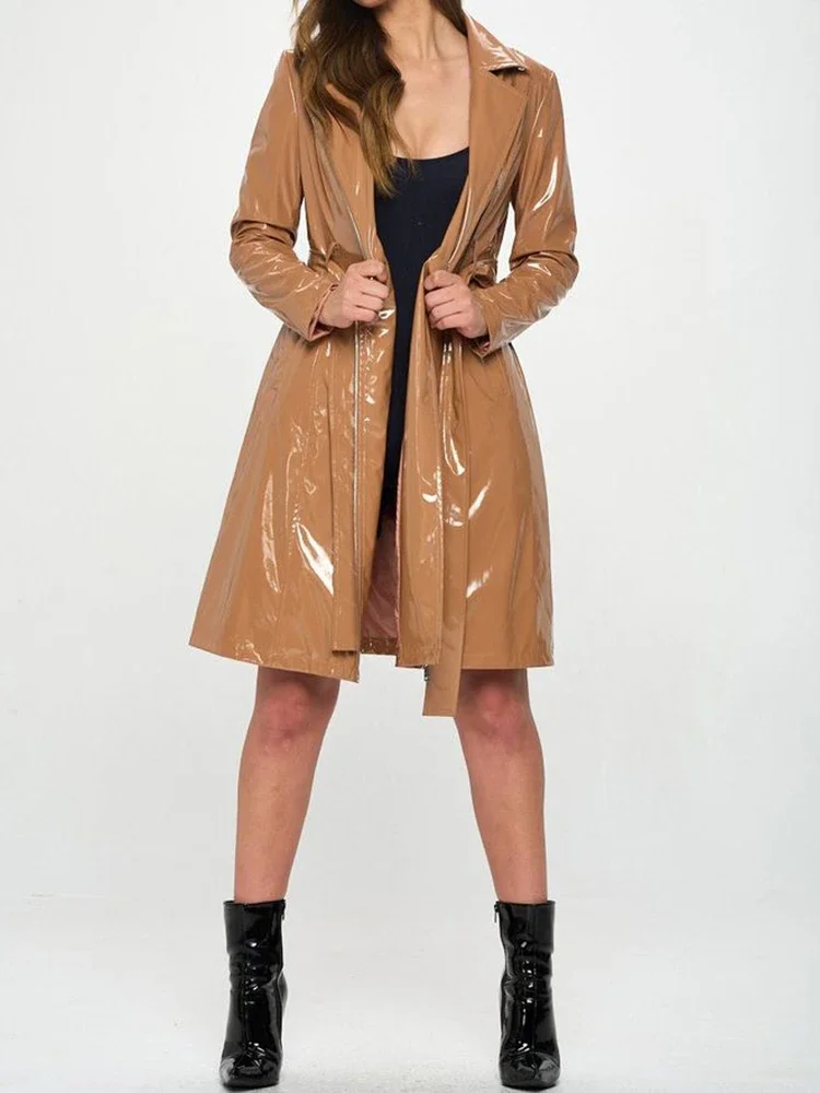 Manteau en similicuir brillant - Trench Coat Formal avis et prix