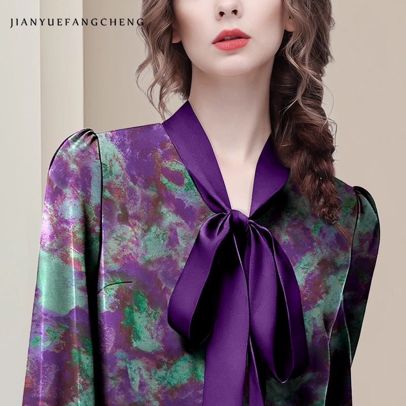 Chemisier en Satin élégant à f - Women Formal Blouses For Evening Wear avis et prix